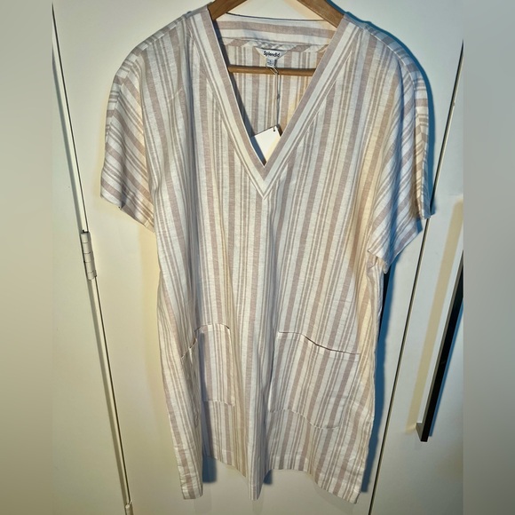 Splendid Beige and White Striped Dress- NWT - Picture 5 of 10